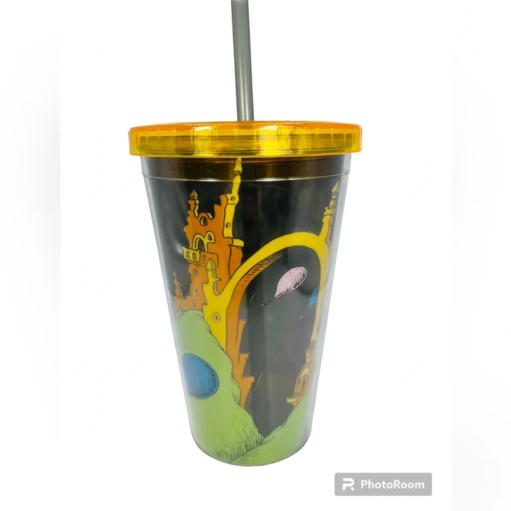 Dr Seuss Tumbler Travel Cup Oh The Places You'll Go 16oz Black Yellow 2019